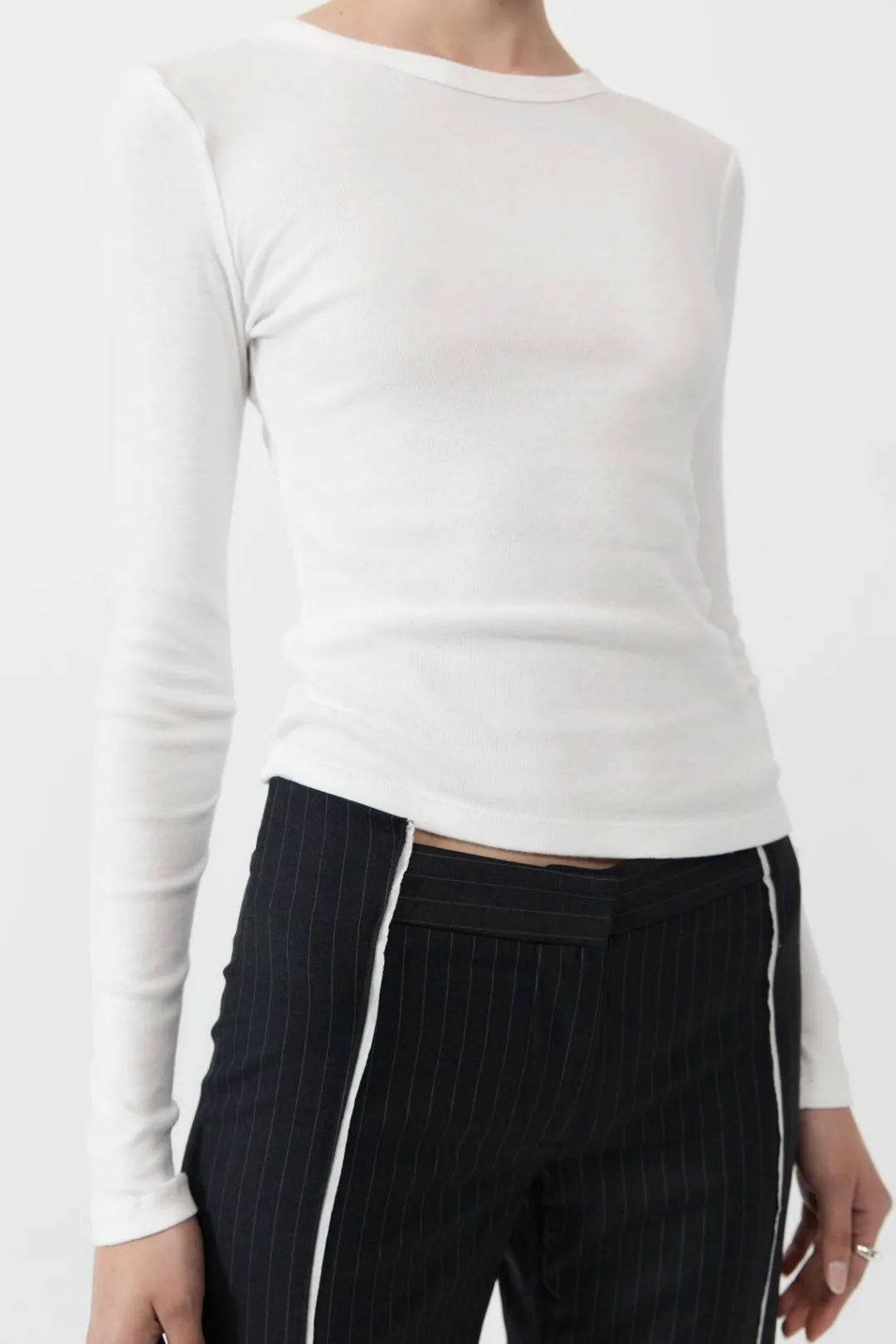T-Shirts*St. Agni Organic Cotton Long Sleeve Top - White