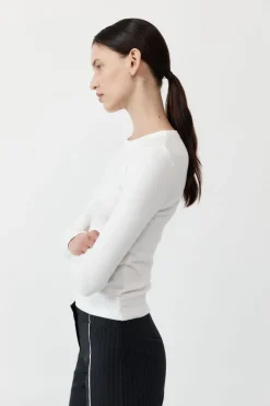 T-Shirts*St. Agni Organic Cotton Long Sleeve Top - White