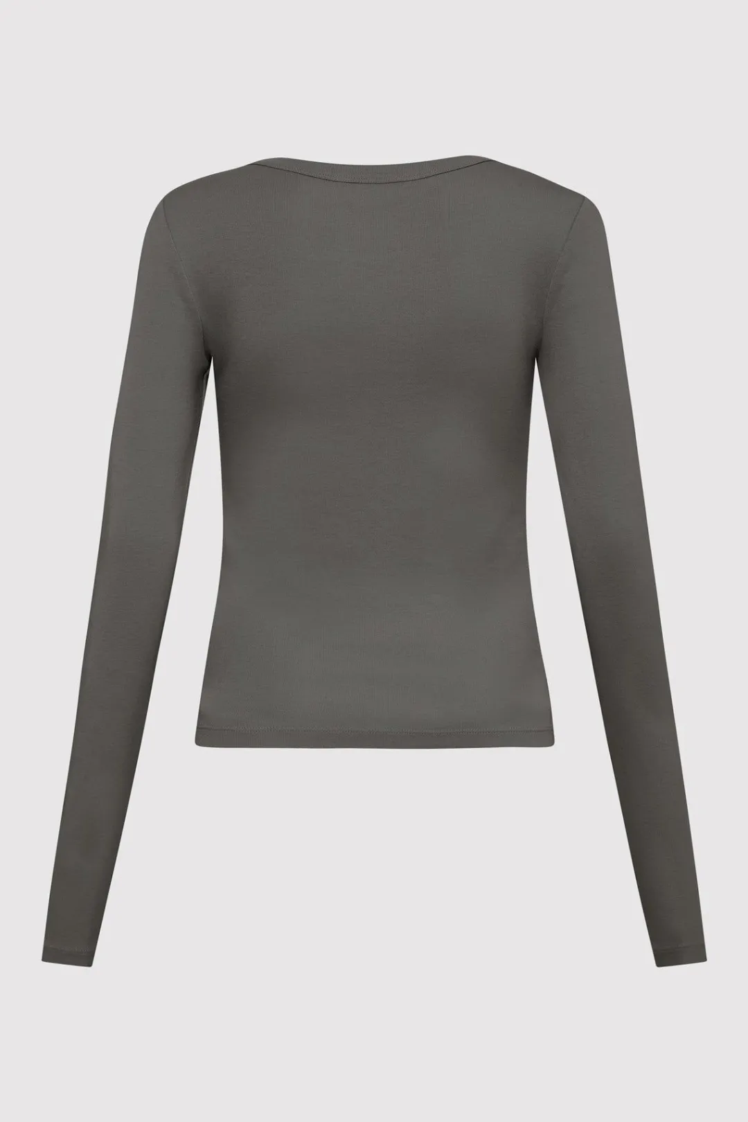 T-Shirts*St. Agni Organic Cotton Long Sleeve Top - Pewter Grey