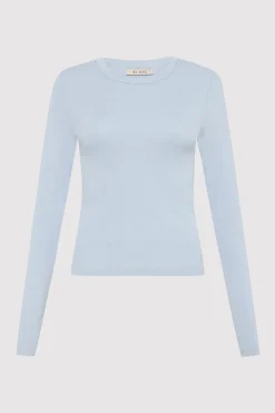Basics*St. Agni Organic Cotton Long Sleeve Top - Stone Blue