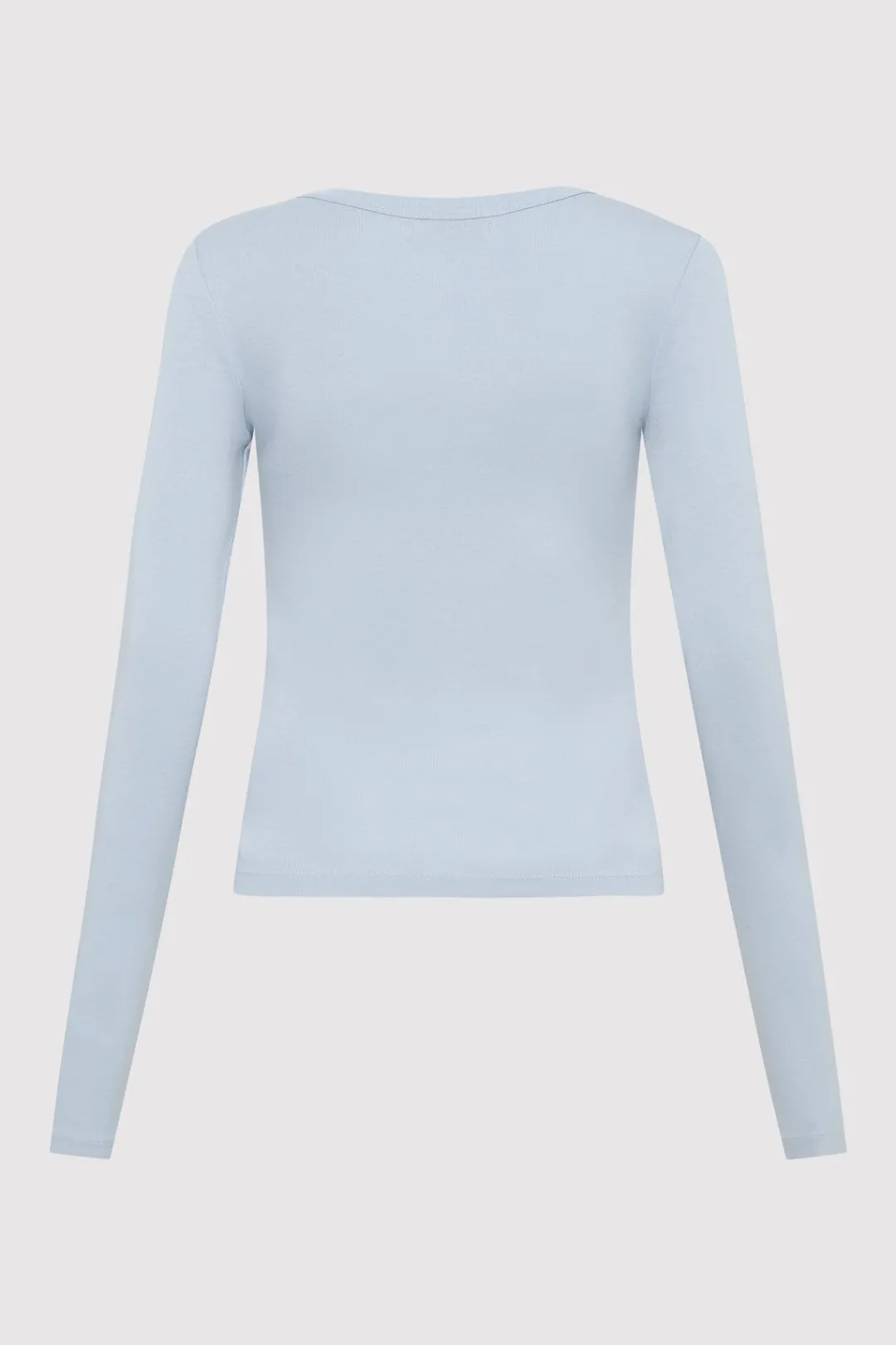 Basics*St. Agni Organic Cotton Long Sleeve Top - Stone Blue