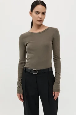 Tops*St. Agni Organic Cotton Long Sleeve Top - Kelp