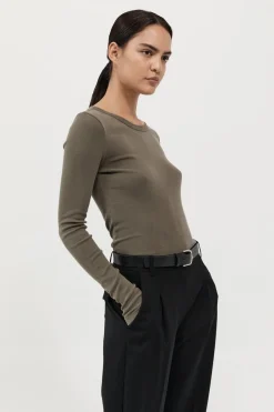 Tops*St. Agni Organic Cotton Long Sleeve Top - Kelp