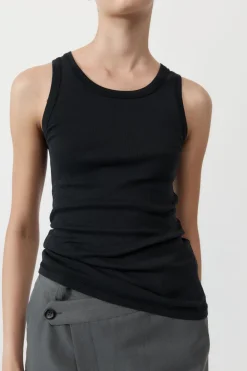 Unisex*St. Agni Organic Cotton Singlet - Black