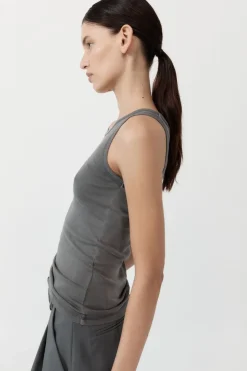 Unisex*St. Agni Organic Cotton Singlet - Pewter Grey