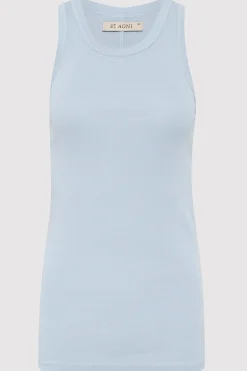 Unisex*St. Agni Organic Cotton Singlet - Stone Blue