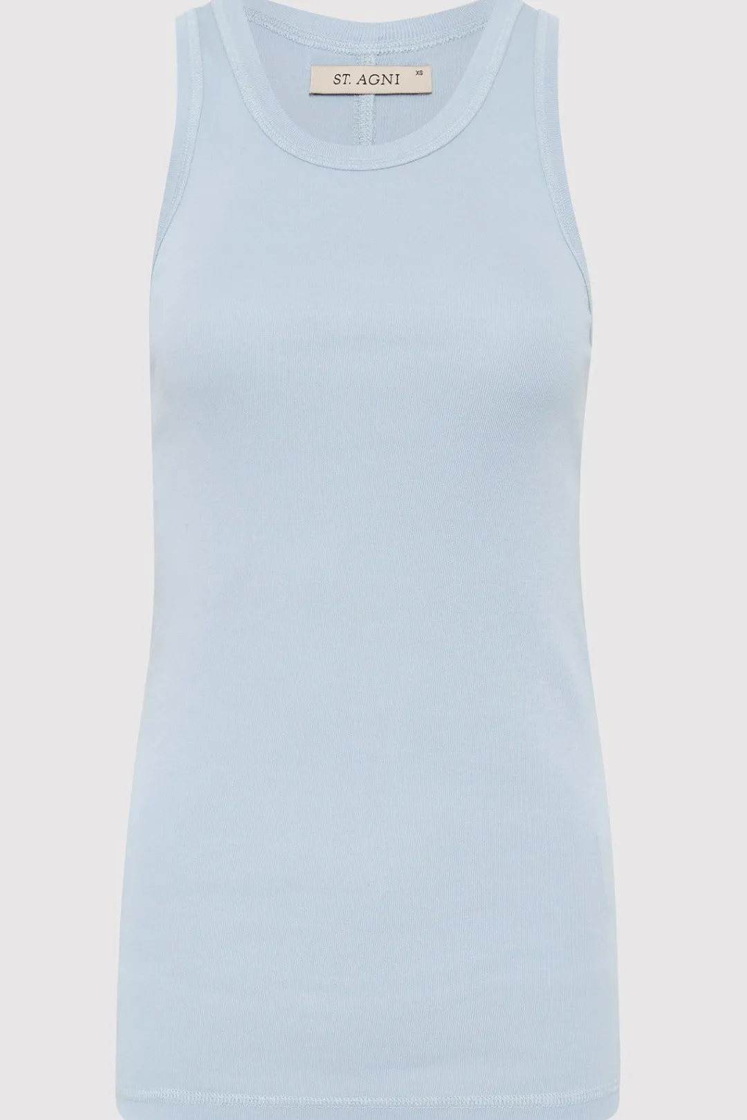Tops*St. Agni Organic Cotton Singlet - Stone Blue