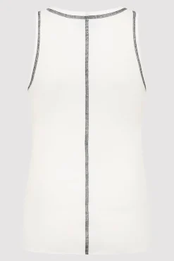 Basics*St. Agni Organic Cotton Singlet - White/Black