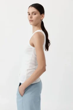 Basics*St. Agni Organic Cotton Singlet - White