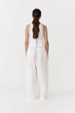 Singlets*St. Agni Organic Cotton Singlet - White/Black