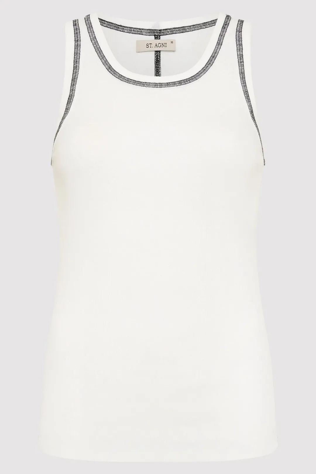 Singlets*St. Agni Organic Cotton Singlet - White/Black