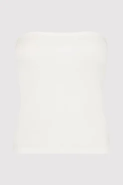 Basics*St. Agni Organic Cotton Strapless Top - White