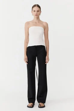Tops*St. Agni Organic Cotton Strapless Top - White