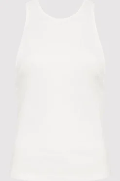 Tops*St. Agni Organic Cotton V Back Tank - White