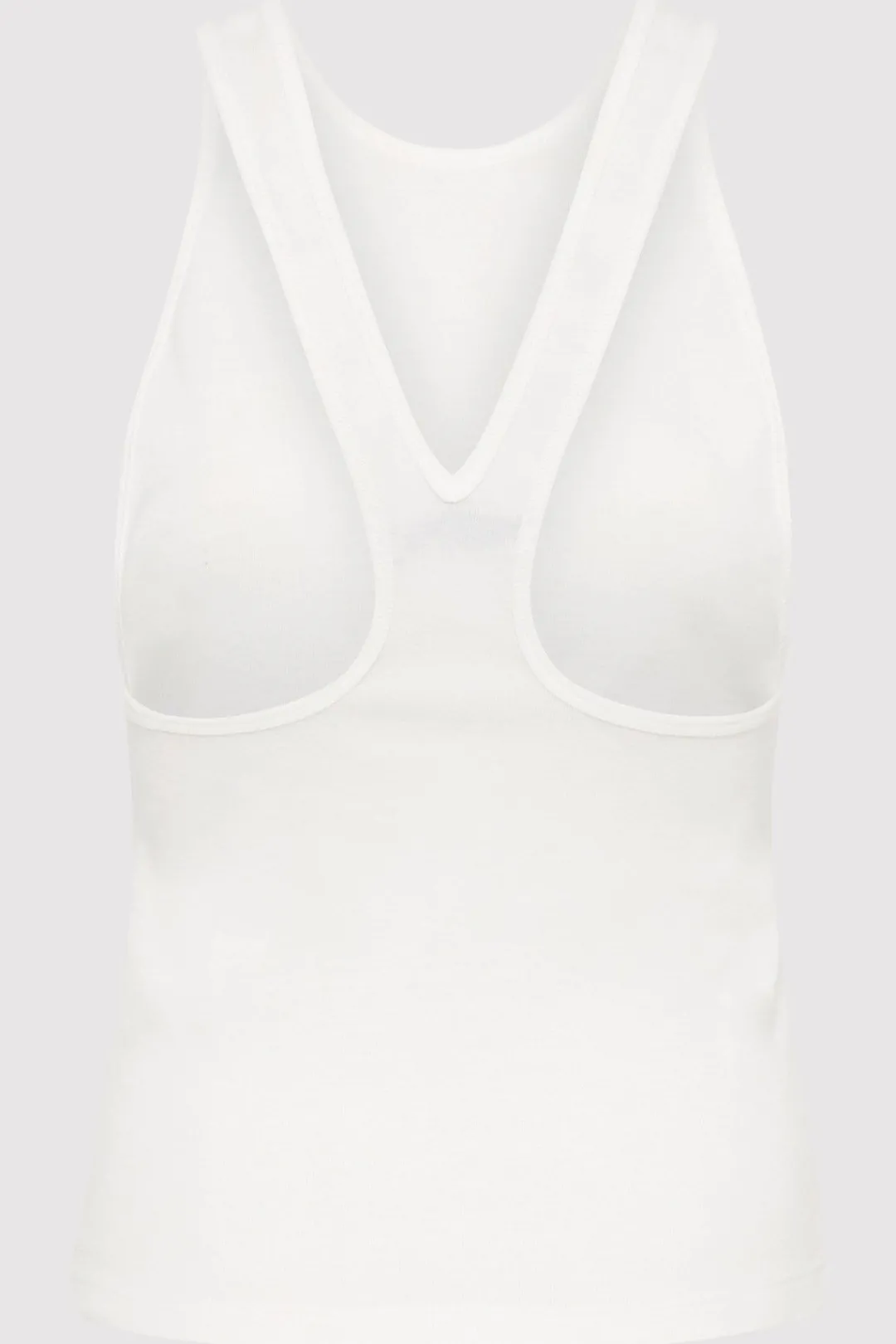 Tops*St. Agni Organic Cotton V Back Tank - White