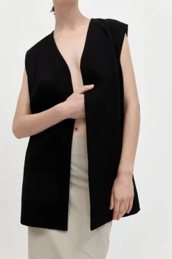 Tops*St. Agni Oversized Vest - Black