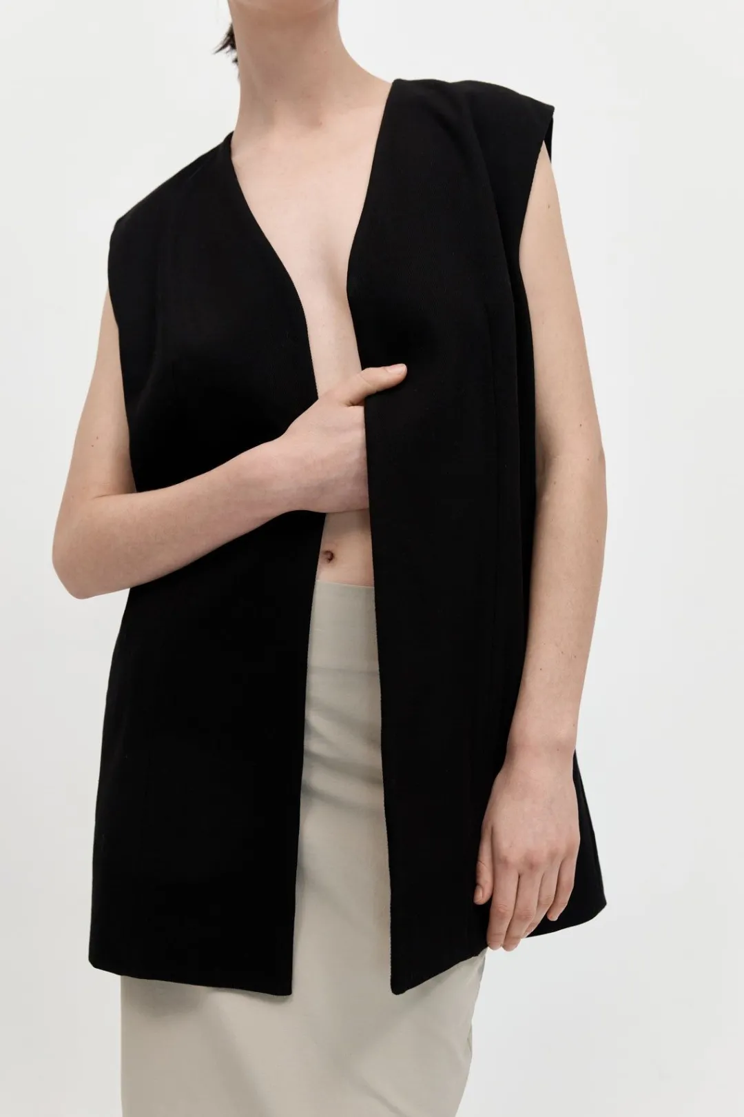 Tops*St. Agni Oversized Vest - Black
