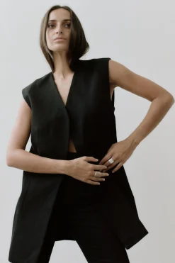 Tailoring*St. Agni Oversized Vest - Black