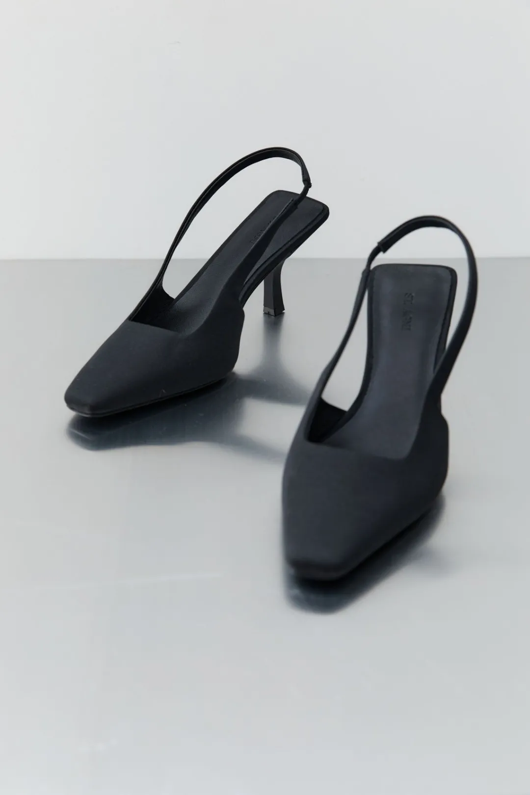 Heels*St. Agni Paris Sling Back Kitten Heel - Black