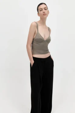 Tops*St. Agni Peignoir Camisole - Castor Grey