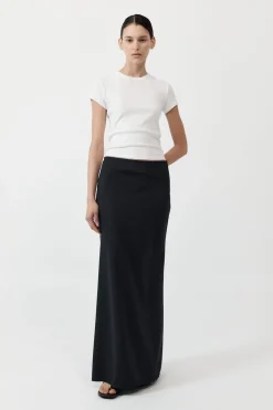 Skirts*St. Agni Pinstripe Maxi Skirt - Black