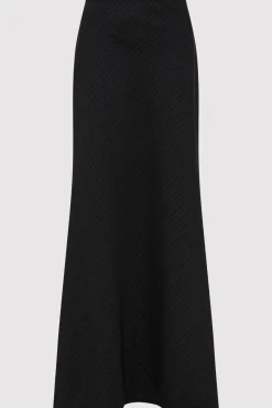 Skirts*St. Agni Pinstripe Maxi Skirt - Black