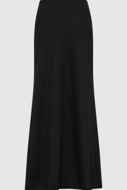 Skirts*St. Agni Pinstripe Maxi Skirt - Black