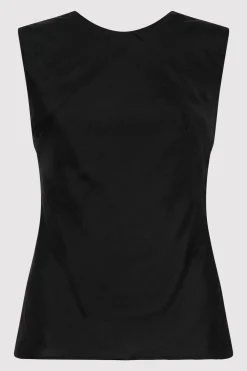 Tops*St. Agni Pinstripe Silk Top - Black