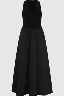 Dresses*St. Agni Plunge Neck Dress - Black