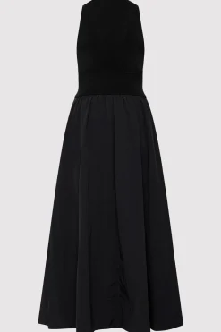 Dresses*St. Agni Plunge Neck Dress - Black