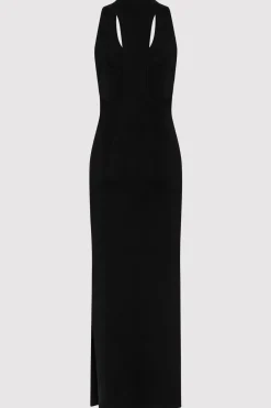 Dresses*St. Agni Plunge Neck Knit Dress - Black