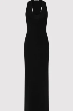 Dresses*St. Agni Plunge Neck Knit Dress - Black