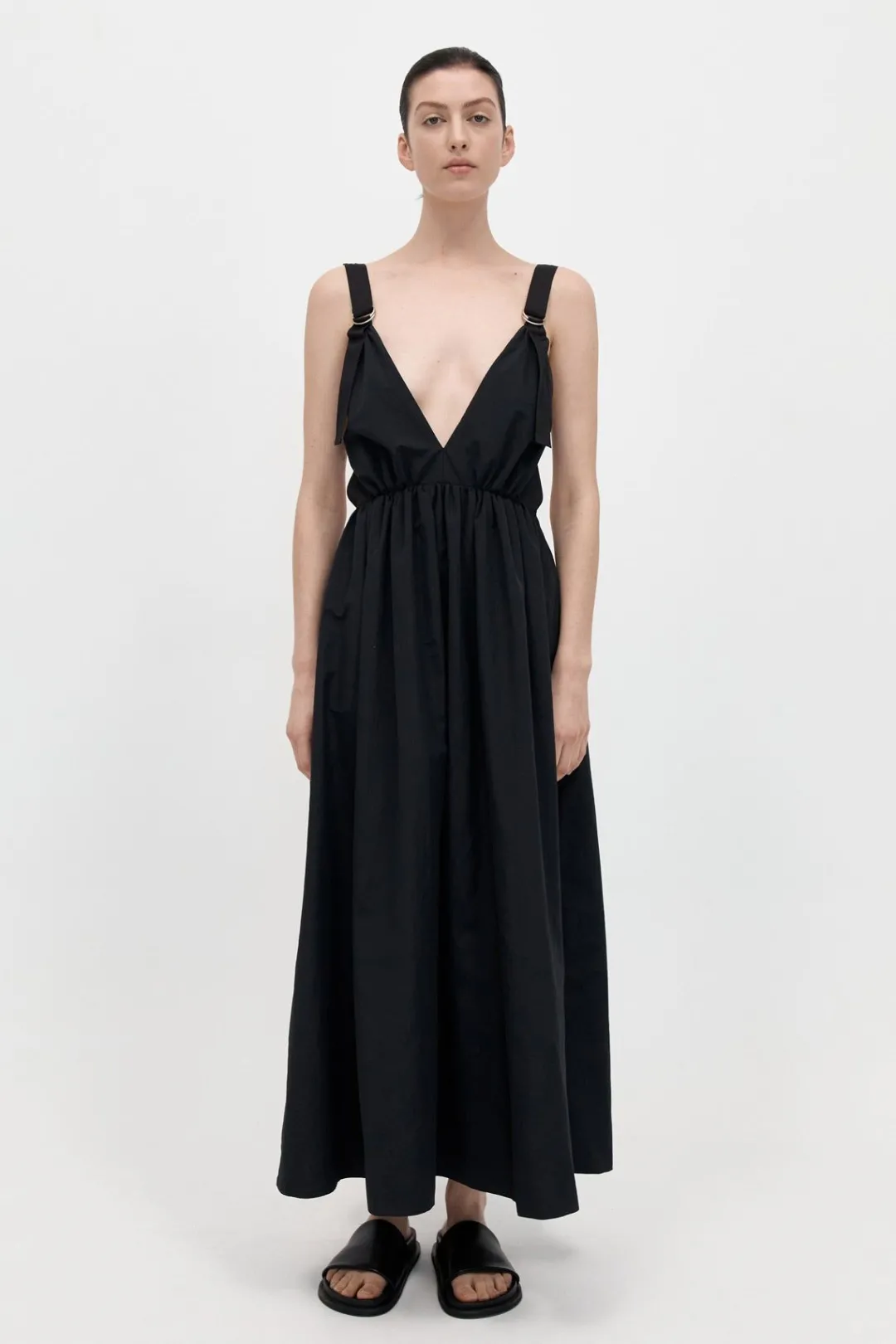 Dresses*St. Agni Plunge Sun Dress - Black