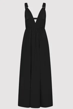 Dresses*St. Agni Plunge Sun Dress - Black