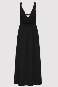 Dresses*St. Agni Plunge Sun Dress - Black
