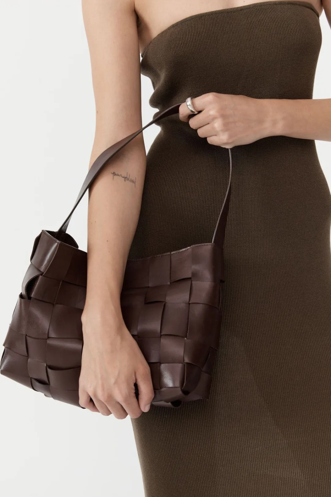 Bags*St. Agni PRE-ORDER: Woven Mini Tote - Chocolate