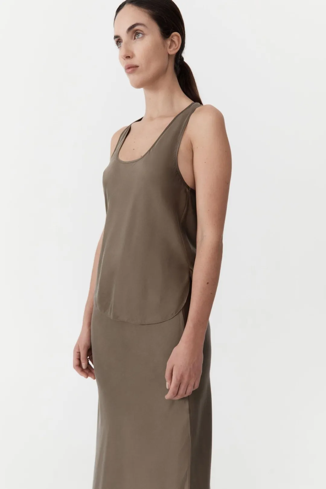 Singlets*St. Agni Racer Back Bias Tank - Kelp