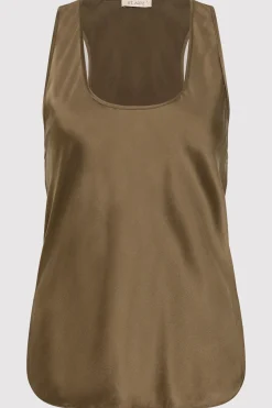 Singlets*St. Agni Racer Back Bias Tank - Kelp