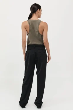 Tops*St. Agni Racer Back Bias Tank - Kelp