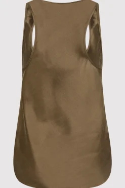 Tops*St. Agni Racer Back Bias Tank - Kelp