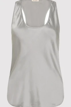 Singlets*St. Agni Racer Back Bias Tank - Silver