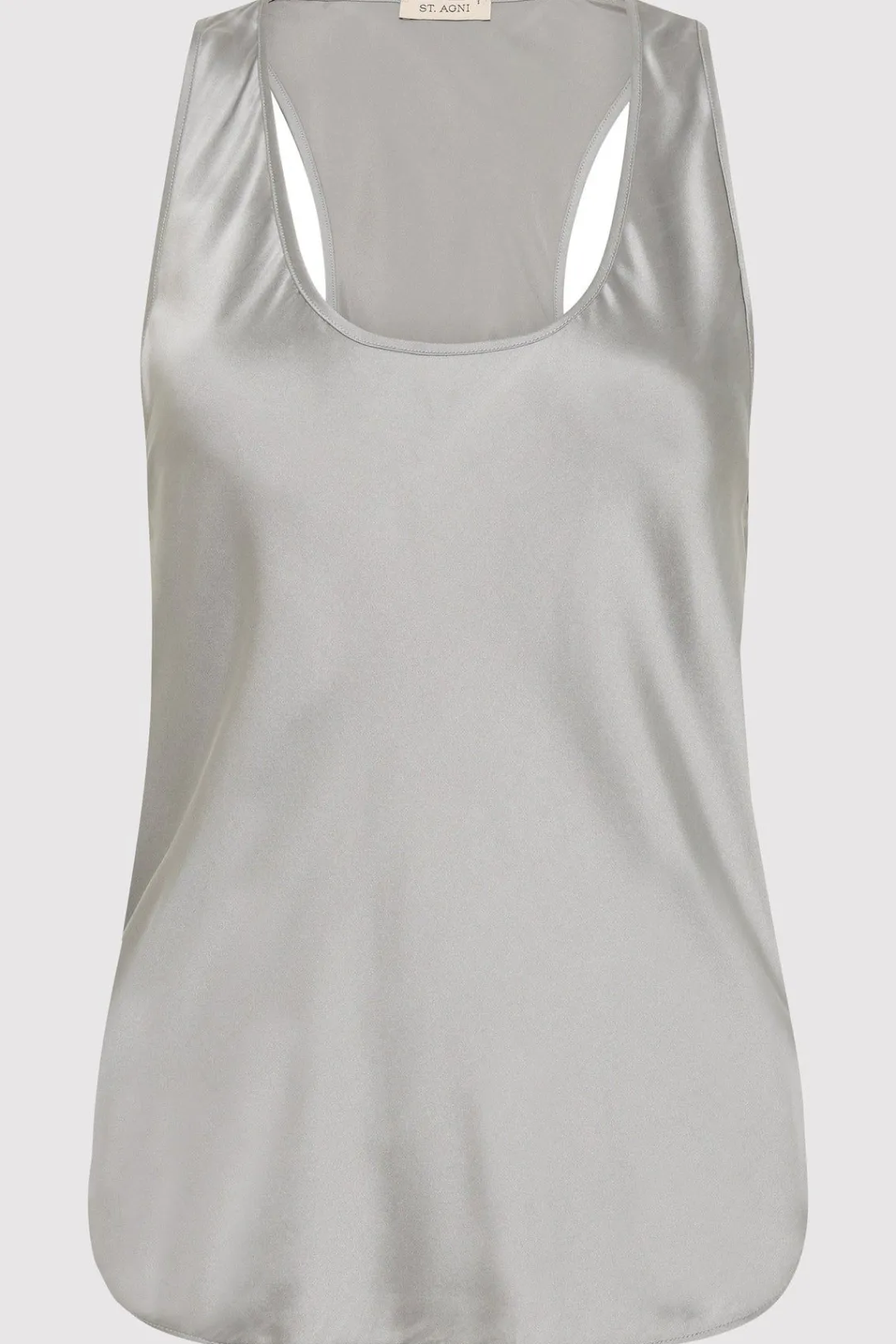 Singlets*St. Agni Racer Back Bias Tank - Silver