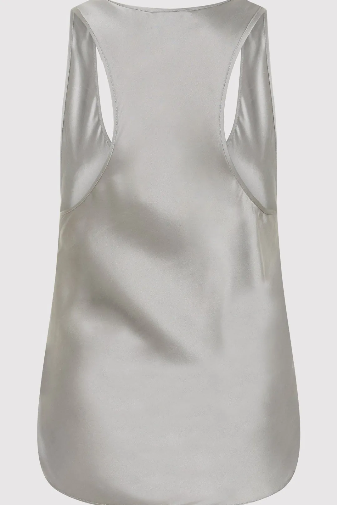 Tops*St. Agni Racer Back Bias Tank - Silver