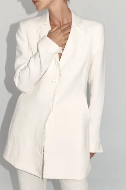 Jackets*St. Agni Raw Edge Blazer - Ivory