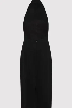 Dresses*St. Agni Raw Edge Halter Dress - Black
