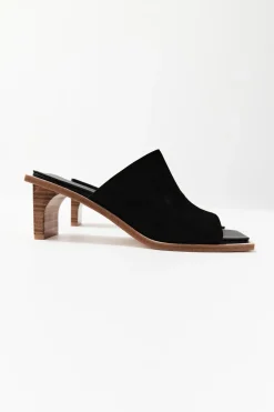 Heels*St. Agni Raw Edge Heel - Black