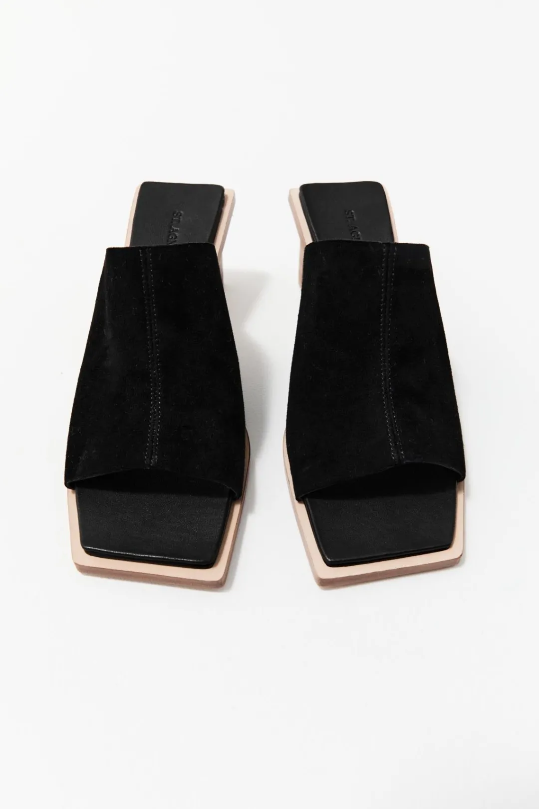 Heels*St. Agni Raw Edge Heel - Black