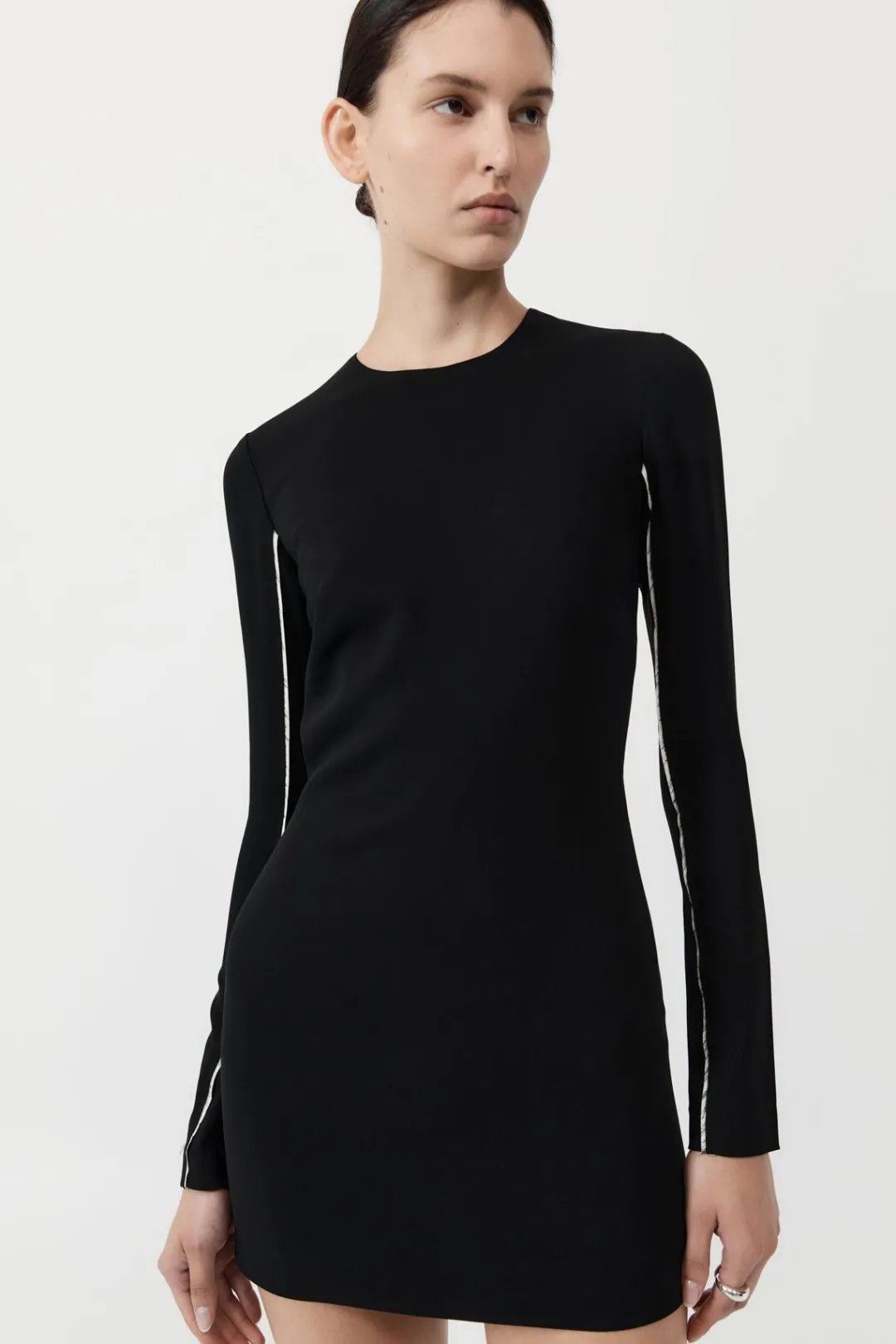 Dresses*St. Agni Raw Edge Mini Dress - Black