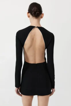 Dresses*St. Agni Raw Edge Mini Dress - Black