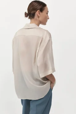 Tops*St. Agni Relaxed Collar Shirt - Birch